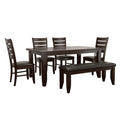 Coaster 102721-S6 6 pc Wildon home corrigan page espresso wood finish rectangular dining table set