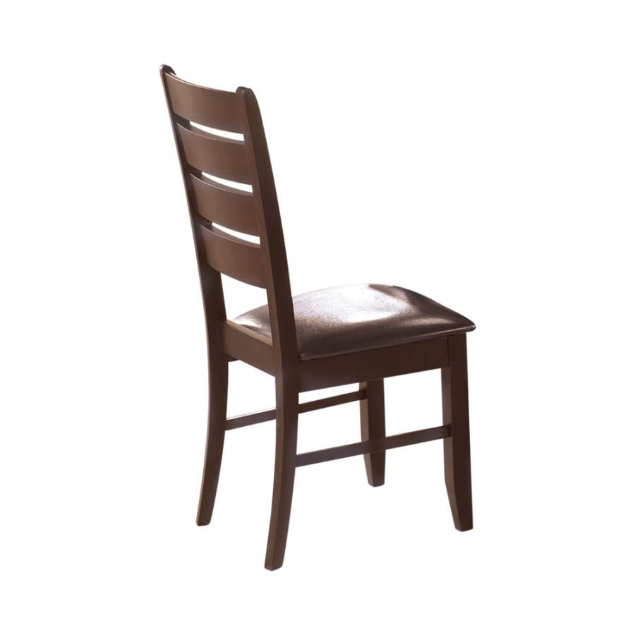 Coaster 102722 Set of 2 Corrigan studio Hedda black leatherette espresso finish wood legs dining chairs