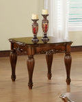Acme 10291 Astoria grand wansley dreena cherry finish wood carved accents end table