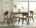 Coaster 103061-S5 5 pc Wildon home kersey ii retro modern chestnut finish wood dining table set