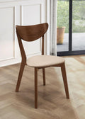 Coaster 103062  Set of 2 Wildon home kersey ii retro modern chestnut finish wood dining chairs
