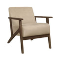 Homelegance 1031BR-1 August mid century modern light brown velvet fabric accent chair