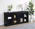 Coaster Riva Black Sideboard with Arched Glass Doors – 103895