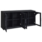 Coaster Riva Black Sideboard with Arched Glass Doors – 103895
