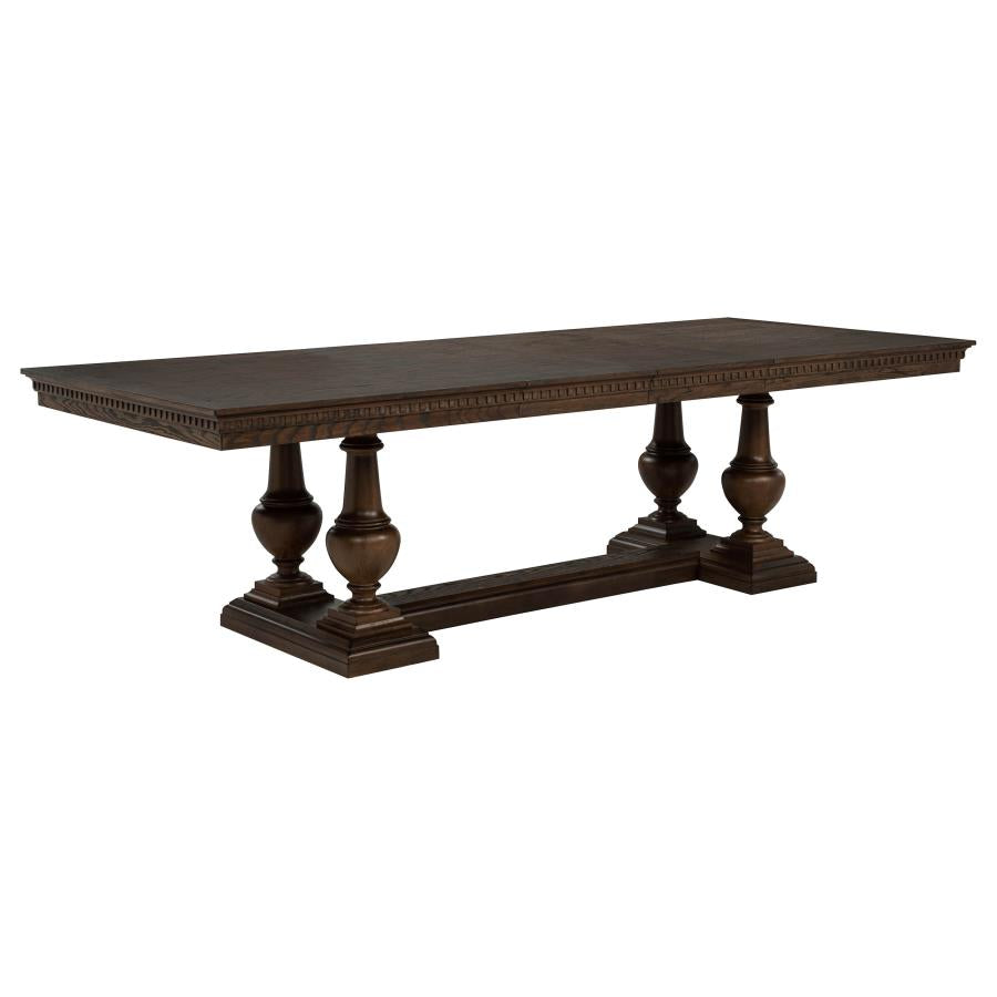Ridgewell Dark Oak 7-Piece Extendable Trestle Dining Set – 104601-S7