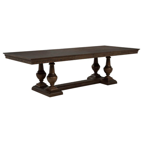 Ridgewell Dark Oak 7-Piece Extendable Trestle Dining Set – 104601-S7