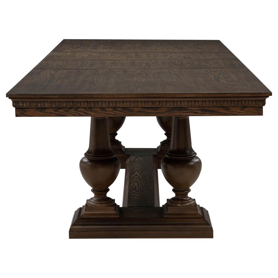 Ridgewell Dark Oak 7-Piece Extendable Trestle Dining Set – 104601-S7