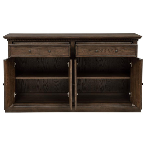Ridgewell Dark Oak 2-Drawer 4-Door Dining Server Sideboard – 104605