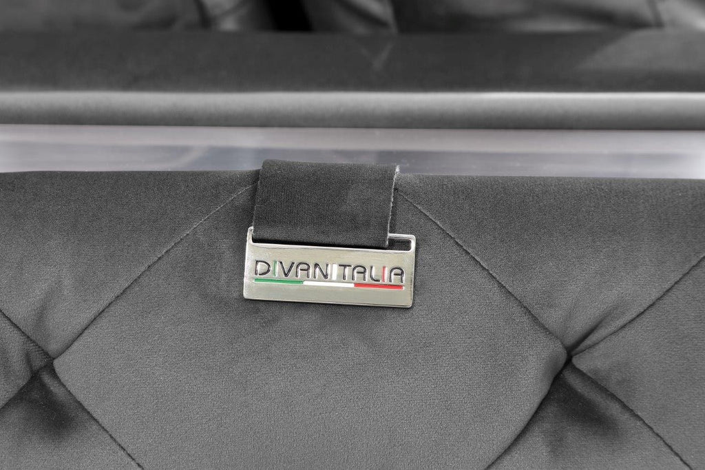 Global United 1051GY-2PC 2 pc grey fabric sofa and love seat set Latitude run aramis modern style chrome accents tufted design