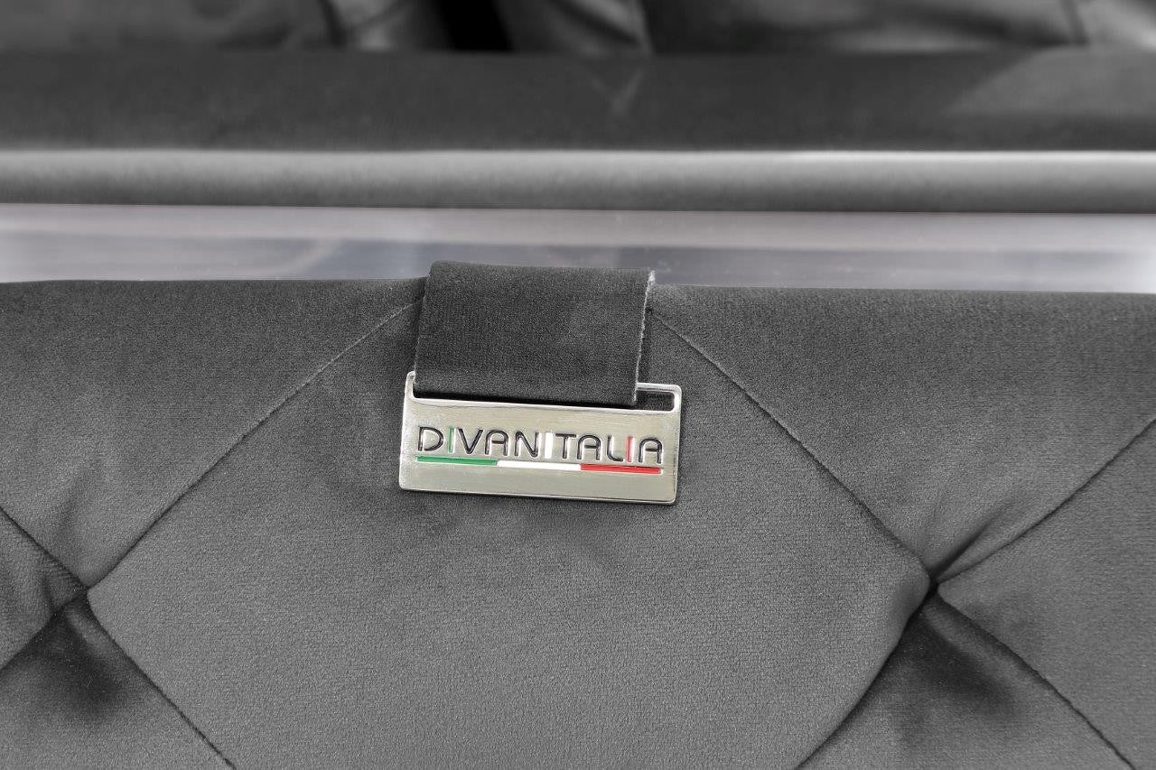 Global United 1051GY-2PC 2 pc grey fabric sofa and love seat set Latitude run aramis modern style chrome accents tufted design