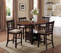 Coaster 105278 5 pc Wildon home avonlea lavon chestnut and espresso finish wood oval top counter height dining table set with leaf