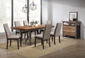 Coaster 106581A 7 pc Wildon home spring creek natural walnut espresso finish wood dining table set