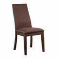 Coaster 106582 Set of 2 Latitude run kampton chocolate fabric espresso finish wood legs dining chairs
