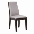 Coaster 106583 Set of 2 Latitude run kampton grey fabric espresso finish wood legs dining chairs