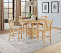Coaster 106628-S5 5 pc Wildon home lavon light oak finish wood oval top counter height dining table set