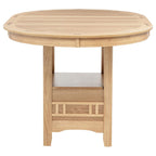 Coaster 106628-S5 5 pc Wildon home lavon light oak finish wood oval top counter height dining table set