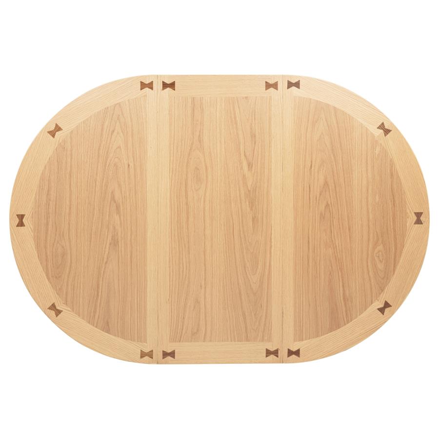 Coaster 106628-S5 5 pc Wildon home lavon light oak finish wood oval top counter height dining table set