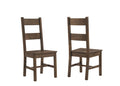 Coaster 107042 Set of 2 Coleman rustic golden brown finish wood natural textured look top dining chairs