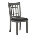 Coaster 108212 Set of 2 Corrigan studio wildon home black leatherette grey finish wood legs dining chairs