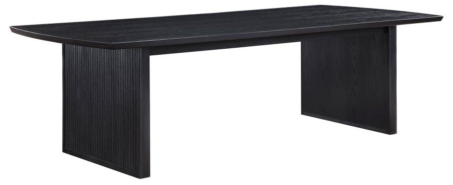 Coaster 108231-S7 7 pc Brookmead wire brush distressed black wood finish rectangular dining table set