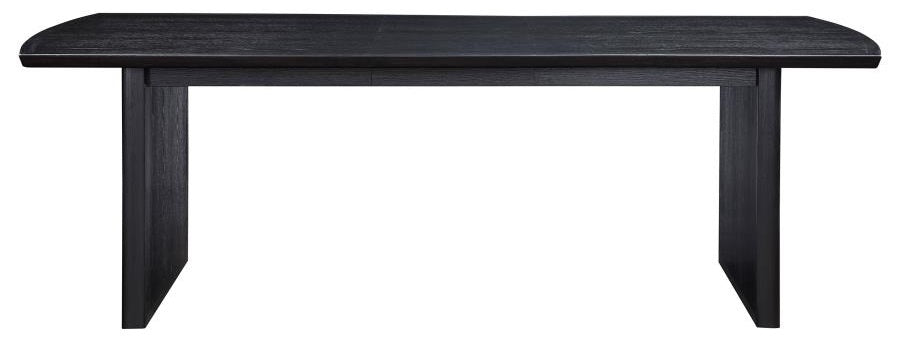 Coaster 108231-S7 7 pc Brookmead wire brush distressed black wood finish rectangular dining table set