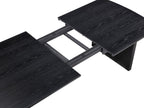 Coaster 108231-S7 7 pc Brookmead wire brush distressed black wood finish rectangular dining table set