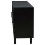 Coaster 108545BLK  Middleton black finish wood 66" modern farmhouse buffet server sideboard cabinet with 4 doors