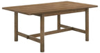 Coaster 108571-S7 7 pc Biltmore walnut finish wood classic modern style dining table set grey fabric chairs