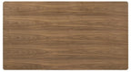 Coaster 108571-S7 7 pc Biltmore walnut finish wood classic modern style dining table set grey fabric chairs
