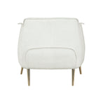 Homelegance 1085F1S Wila arlo rachael mid century modern white boucle fabric accent chair gold legs
