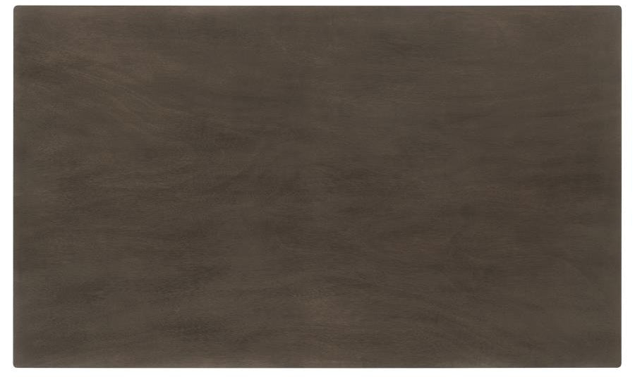 Coaster 108921-S5 5 pc Onslow dark brown finish wood 3D embossed design dining table set grey fabric chairs