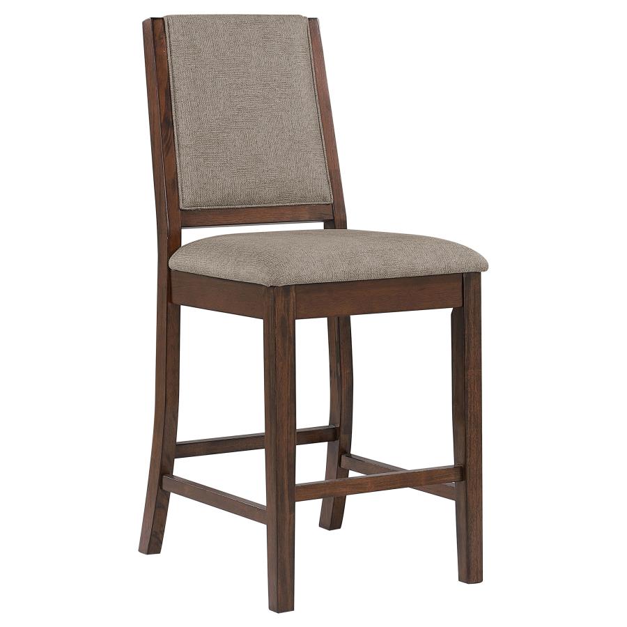 Coaster 108888-S7 7 pc Patterson mango oak and black finish wood counter height dining table set