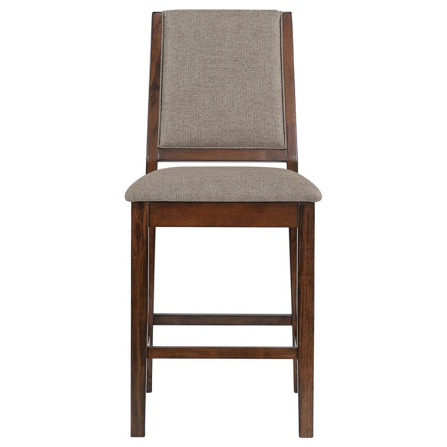 Coaster 108888-S7 7 pc Patterson mango oak and black finish wood counter height dining table set