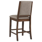Coaster 108888-S7 7 pc Patterson mango oak and black finish wood counter height dining table set