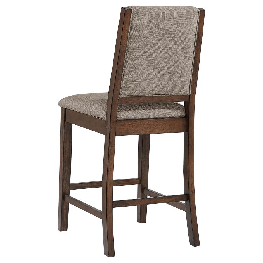 Coaster 108888-S7 7 pc Patterson mango oak and black finish wood counter height dining table set