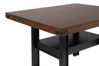 Coaster 108888-S7 7 pc Patterson mango oak and black finish wood counter height dining table set