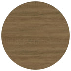 Coaster 108930-S7B 7 pc Arini sand wash finish wood 60" round dining table set cream fabric chairs black frames