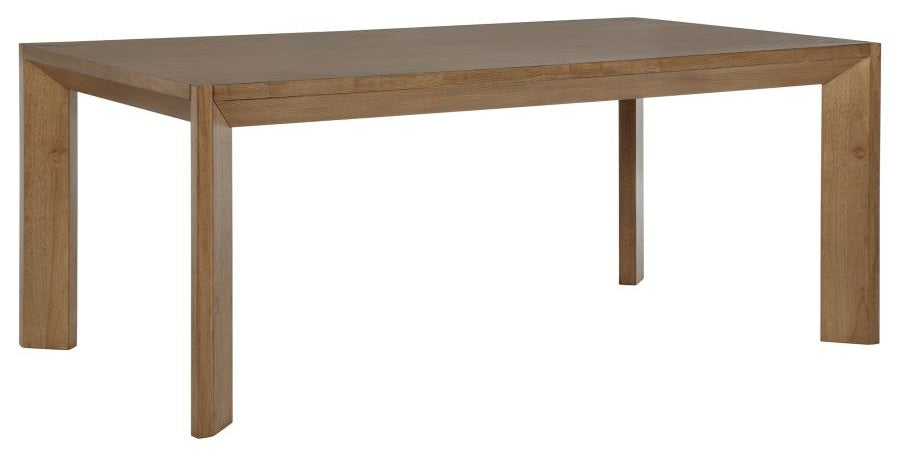 Coaster 109101-S7 7 pc Bruner natural brown finish wood modern design dining table set oatmeal dining chairs