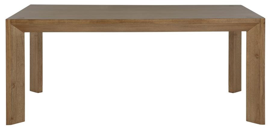 Coaster 109101-S7 7 pc Bruner natural brown finish wood modern design dining table set oatmeal dining chairs