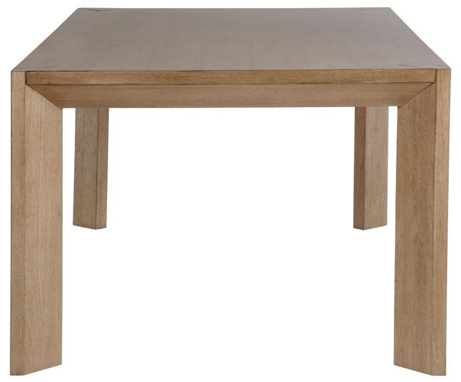 Coaster 109101-S7 7 pc Bruner natural brown finish wood modern design dining table set oatmeal dining chairs