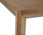 Coaster 109101-S7 7 pc Bruner natural brown finish wood modern design dining table set oatmeal dining chairs