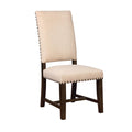 Coaster 109143 Set of 2 Wildon home binghamton natural look smokey black finish wood beige fabric chairs