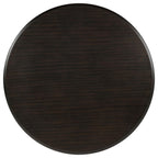 Coaster 109230-S7 7 pc Twyla dark cocoa finish wood 60" round dining table set rounded edge