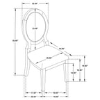 Coaster 109230-S7 7 pc Twyla dark cocoa finish wood 60" round dining table set rounded edge