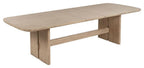 Coaster 109381-S7 7 pc Kailani beige oak wood finish 110" rectangular dining table set trestle base