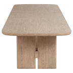 Coaster 109381-S7 7 pc Kailani beige oak wood finish 110" rectangular dining table set trestle base