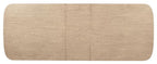 Coaster 109381-S7 7 pc Kailani beige oak wood finish 110" rectangular dining table set trestle base