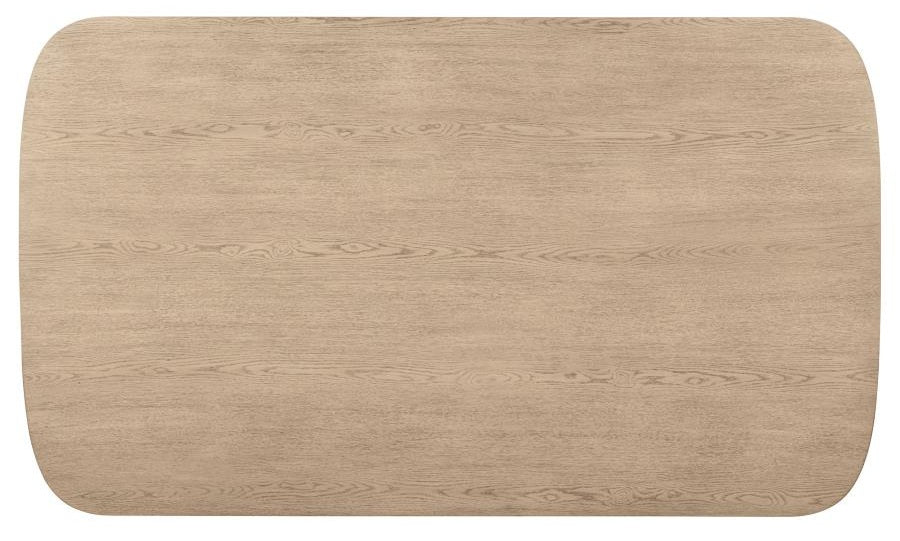 Coaster 109388-S7 7 pc Kailani beige oak wood finish 72" rectangular counter height dining table set trestle storage base