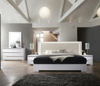 Best Master Athen 4-Piece White Lacquer Queen Bedroom Set – Athen-4pc