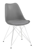 Coaster 110262 Set of 2 Red barrell studio eckert grey leatherette retro modern style chrome finish legs dining chairs